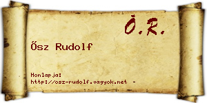 Ősz Rudolf névjegykártya